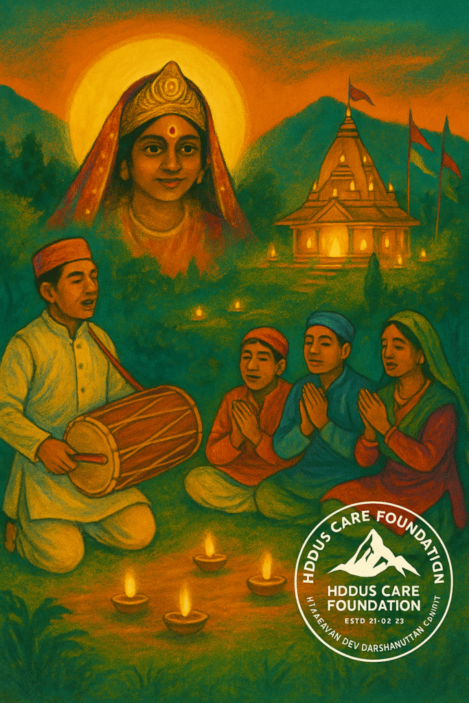 “Devotees offering chunari to Maa Kali”